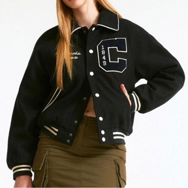 후아유 여성 숏 바시티 자켓 (패딩안감) (WHJJD4T33F-T)