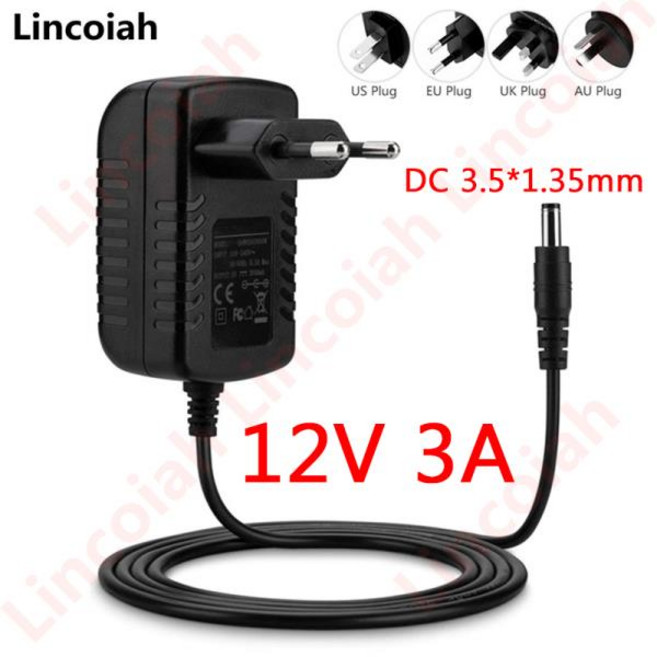 노트북용 AC 어댑터 전원 공급 장치 충전기 12V 3A 3.5x1.35mm Irbis, 03 12V 3A UK 3.5-1.35MM, 01