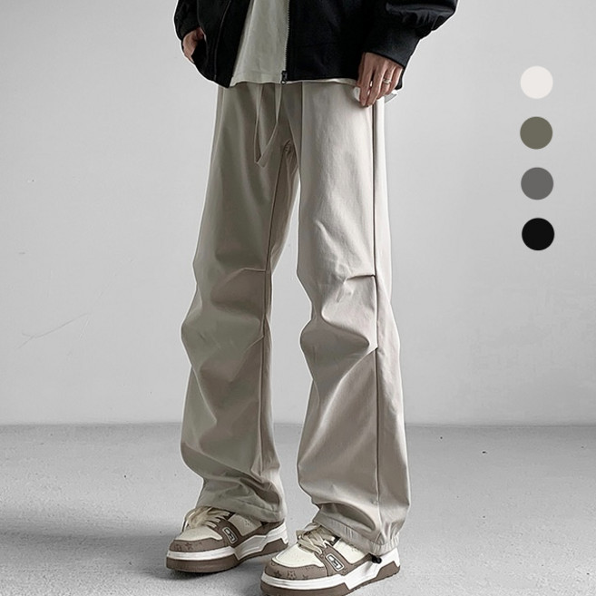 아키무 방수 통바지 밴딩 핀턱 롱팬츠 운동복 하의