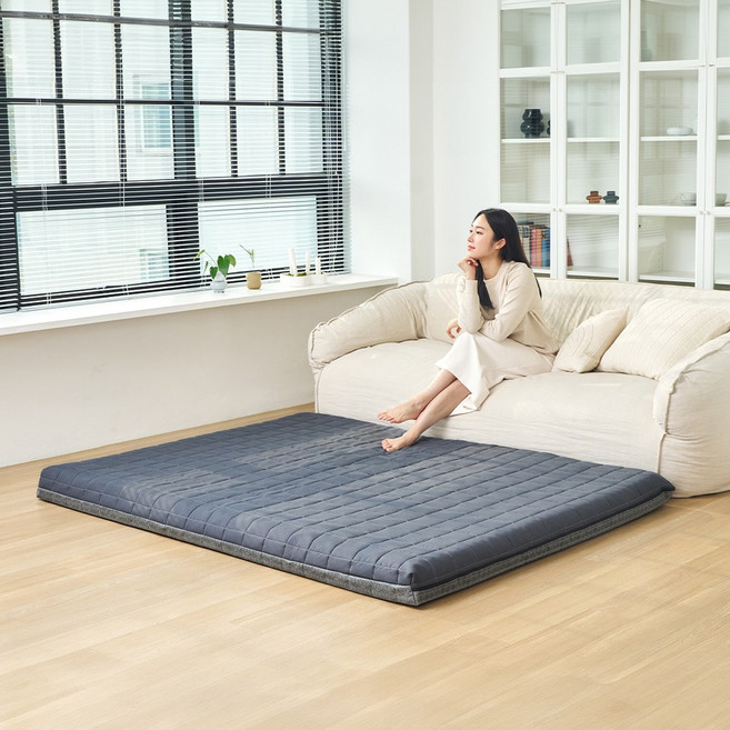 더릭스홈 12존 마약매트리스 6cm 10cm 13cm 침대 바닥 손님용 토퍼 자취 원룸 1인용 꿀잠 기절 수면매트, 차콜