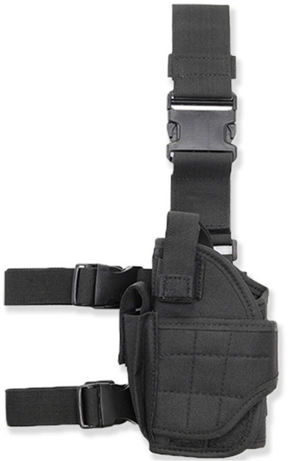 까마느 권총 레그 홀스터 케이스 파우치 전술레그가방, 1개, 블랙