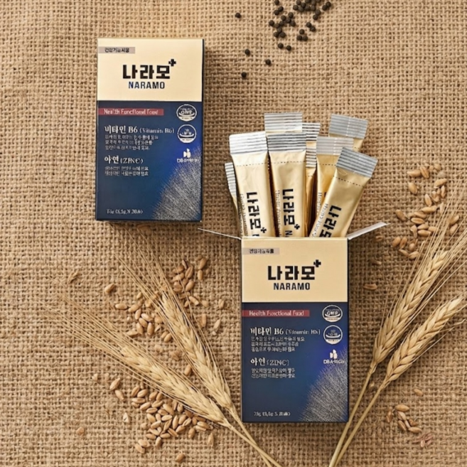 [본사직영] 나라모 - 비오틴 맥주효모 판토텐산 엄선된 국내산 곡물 100% 영양제, 70g, 4개