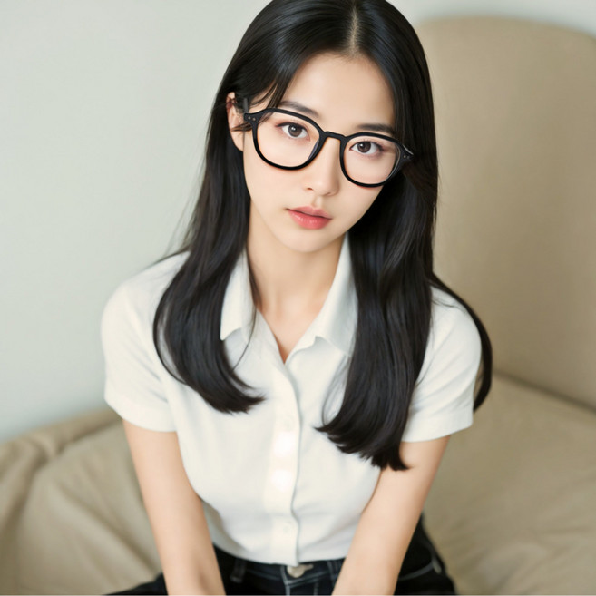 패션 뿔테 안경 청광 블루라이트차단 얼굴축소 긱시크 남성여자 스퀘어안경 4colors