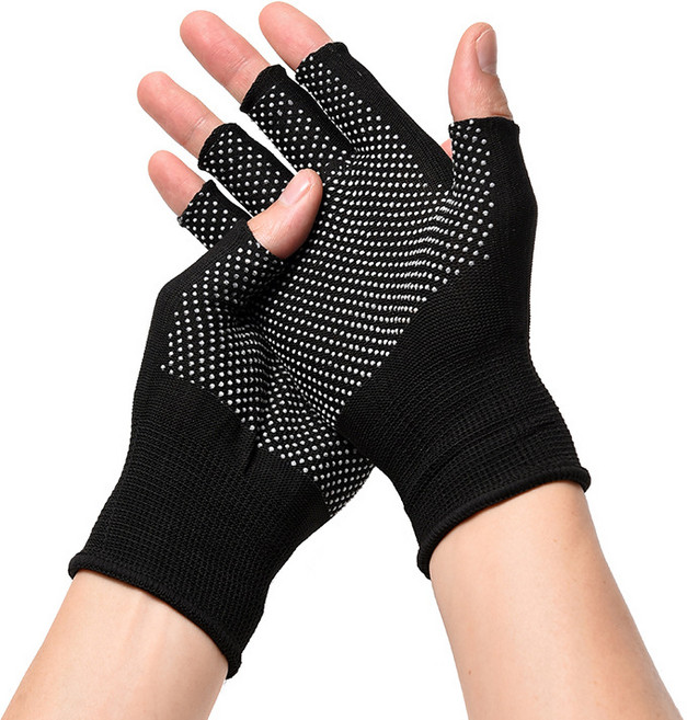 두리커머스 작업장갑 반장갑 미끄럼방지 낚시 캠핑 배송 12쌍, 블랙, 12세트