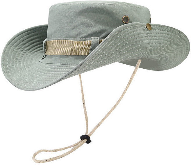 徒步登山帽 漁夫帽 男女 戶外釣魚 西部牛仔遮陽帽, 淺綠色,均碼