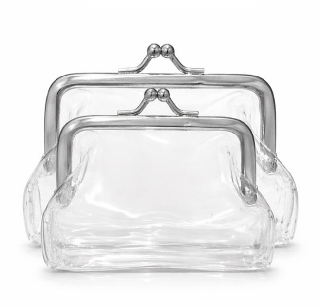 모아픽스 투명 똑딱이 미니 지갑 데일리 파우치 소품보관 세트