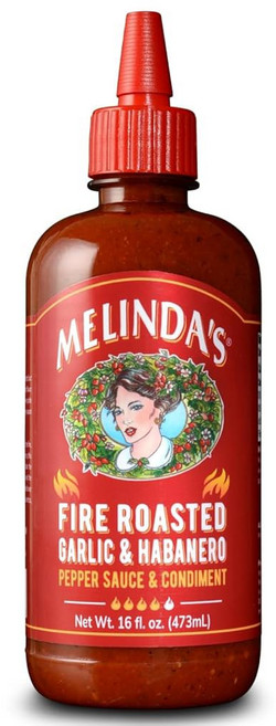 Melinda's 파이어 로스트 마늘 & 하바네로 핫소스 - 천천히 구운 마늘 신선한 고추 라임 주스로 제작 리치 앤 스모키 355ml(12온스) 2팩, 16 Ounce (Pack of 1)