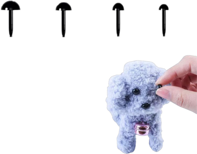 인형 만들기 재료 단추 눈알 4종, 1개, 블랙