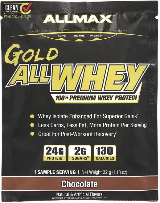 몸관리하세요 겨울입니다 ALLMAX Gold 올웨이 100% 프리미엄 유청 단백질 초콜릿 32g(1.13oz) 특별관리진행, ALLMAXGold올웨이100프리미엄유청단백질초콜릿32, 1개 - 쿠팡
