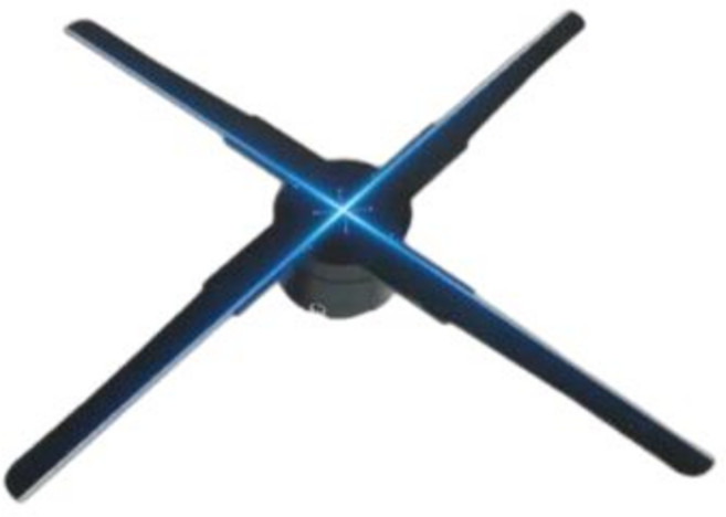3D 홀로그램 프로젝터 디스플레이 광고 팬 LED 입체, 1. 42cm 224램프 2라이트