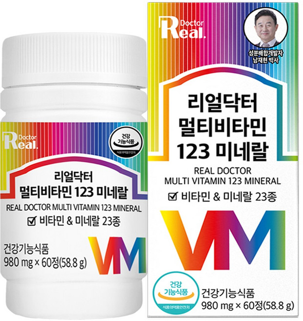 리얼닥터 멀티비타민 123 미네랄, 60정, 1개