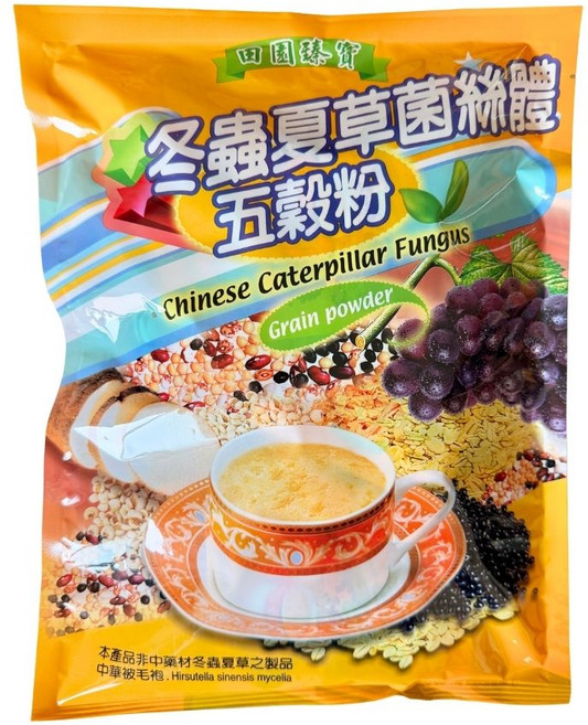 田園臻寶 冬蟲夏草菌絲體五穀粉 (30Gx15小包)/袋, 1個, 450g