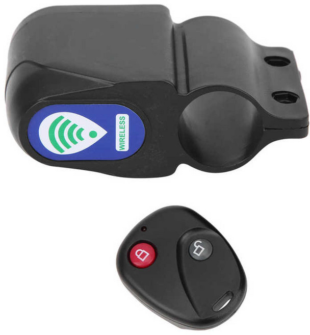 쉬운 설치 도난 방지 자전거 자물쇠 경보 시스템 무선 원격 제어 진동 MTB 사이클링, 한개옵션0, 1개