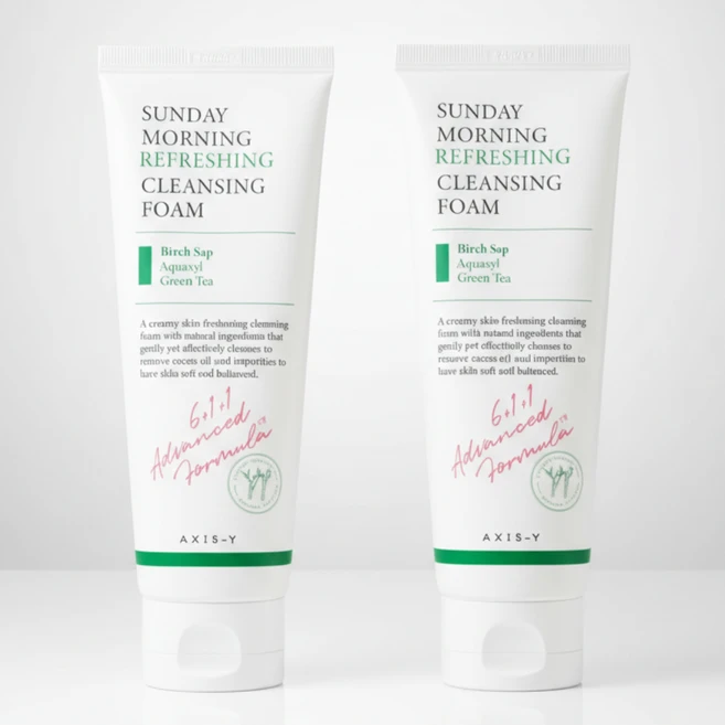엑시스와이 선데이모닝 리프레싱 클렌징 폼 노폐물제거 블랙헤드 모공 케어, 2개, 120ml - 쿠팡