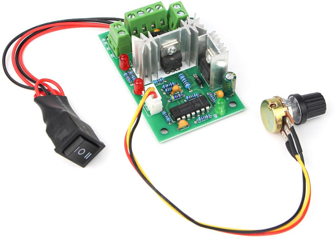 리오랜드 업그레이드 조절 가능한 DC 모터 속도 PWM 컨트롤러 10V 12V 24V 30V 역전 스위치 120W, 리오랜드 업그레이드 조정 가능 DC 모터 속도 PWM, 1개