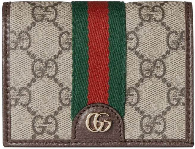 구찌 Ophidia small logo stripe wallet