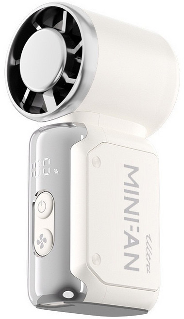 MINI-FAN 迷你便攜製冷小風扇 199檔風力調節 3600mAh長續航, 白色, 1個, 1層