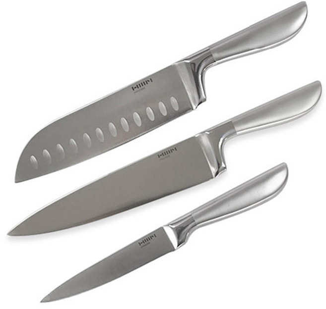 [한샘] 올스텐 핸들 주방칼 3종 세트 (과도+산도쿠+쉐프나이프), 올스텐 칼 3종(KCN09S3), 1개