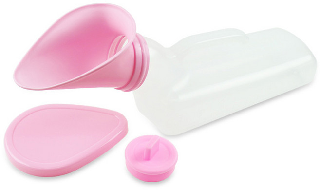 간이소변기 여성 소변기 소변통 병원용 환자 환자용 휴대용 간이 차량용 화장실 오줌통 배변용품 여자소변기, 1개