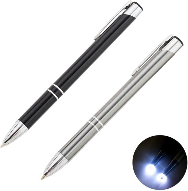 밀가드 군인 라이트 펜, 2개, 블랙+그레이