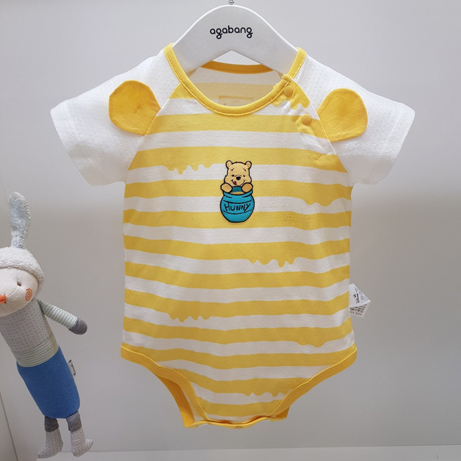 아가방 30% 여름 베이비페어 디즈니베이비 여름 푸우랑 찜통더위 혼내줘 유아 바디수트 체온높은 베이비 여름 시원하게 반팔 유아 바디슈트 신생아 백일 외출복 추천