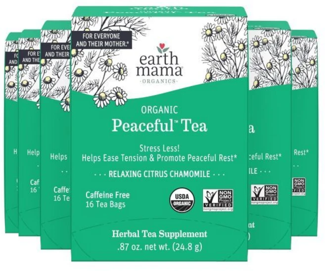 허벌티 소화 꽃가루 어스 마마 평화로운 ™ 차 | 덜 받기! 그 이후에도 안전 진정 편안 허브 블렌드 상자당 16개 티백(6팩), 16 Count (Pack of 6), Peaceful, 24.8g - 쿠팡