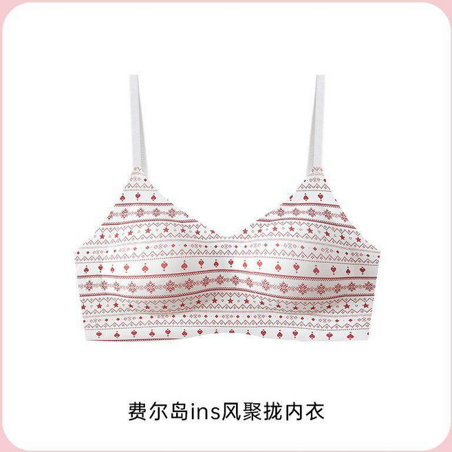 雲感費兒內衣女小胸聚攏提拉無鋼圈軟支撐文胸罩