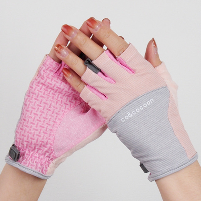 코앤코쿤 스포츠 S.S시즌 반장갑 자전거 싸이클 조깅 운전, 머스크로즈, 1개