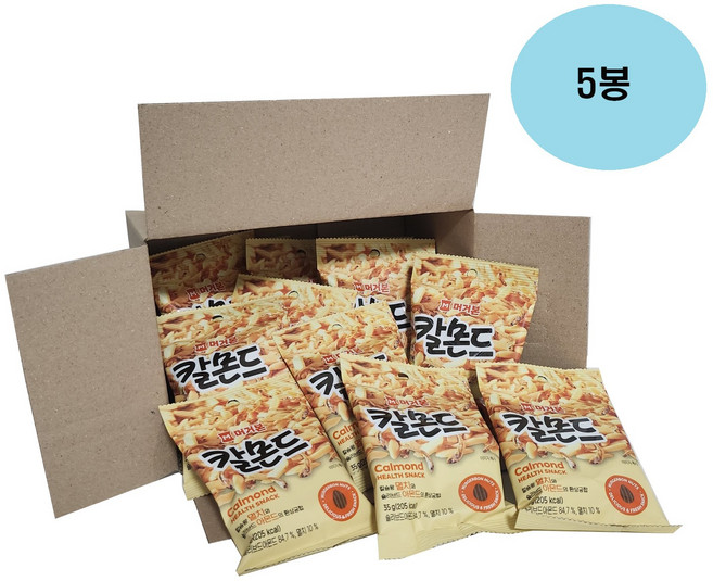 머거본 칼몬드 멸치 아몬드 맥주 안주, 35g, 5개