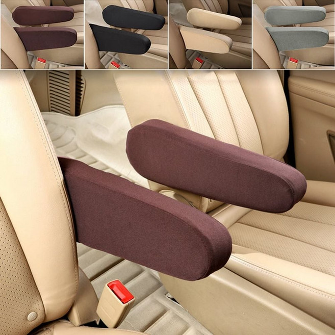 자동차 팔걸이 커버1+1 방진 오염방지 보호 덮개, 1개, 브라운 2개입