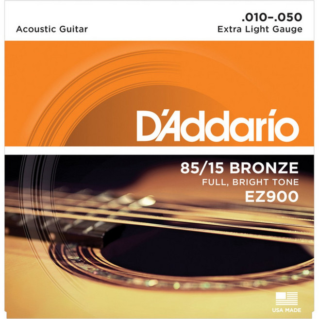 D'Addario EZ900 民謠吉他弦 黃銅 Extra Light, 1個