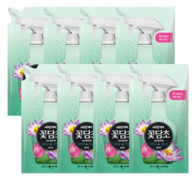 아우라 섬유향수 홀리데이판타지 400mL x3개 ., 샤프란 꽃담초 섬유탈취제 리필 320mL 연꽃 x8개