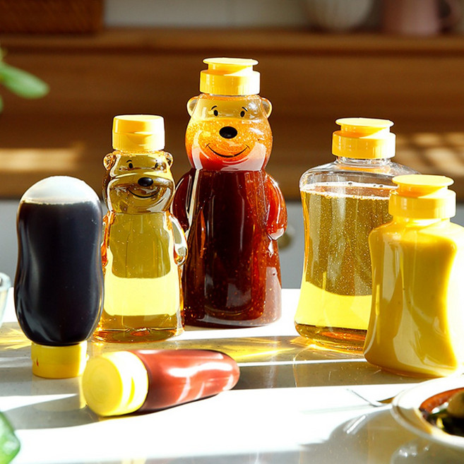 곰돌이 소스통, 네모 소스통 소 190ml, 1개