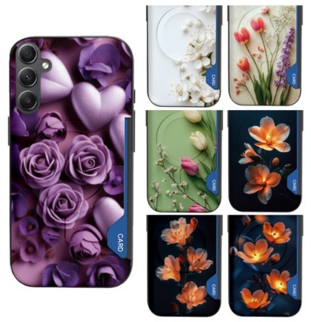 갤럭시S24FE (S721) 솔리드 플라워 맥세이프 투카드 범퍼 케이스