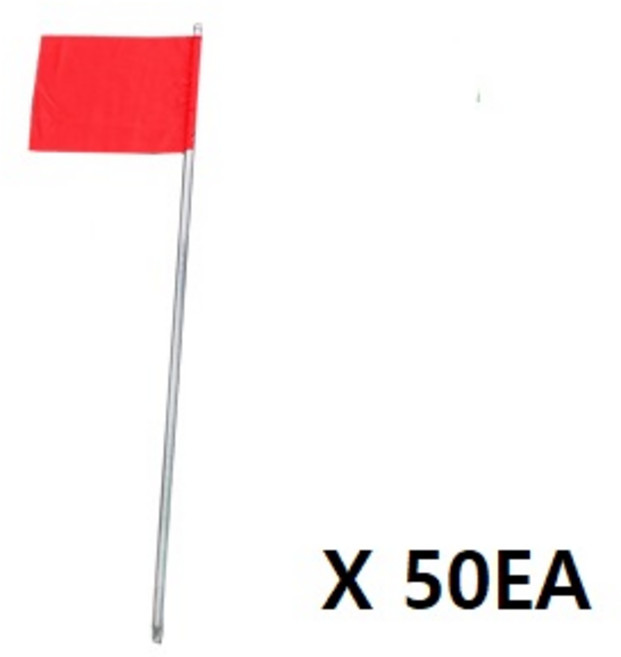 측량 깃발 1.2m 일체형 ( 빨 파 노 녹 흰), 빨강색, 50개