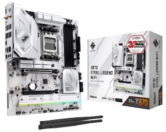 [ASRock] X870 스틸레전드 WiFi 디앤디컴 (AMD X870/ATX)