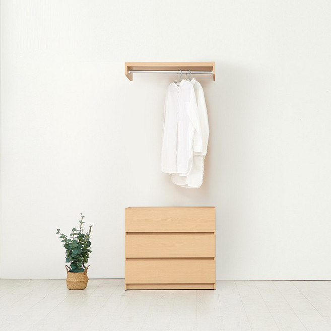 보루네오 리타 드레스룸 시스템 행거 옷장 가구 안방 수납장, 연결형제품, 내츄럴오크