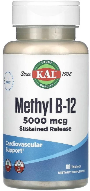 칼 메틸B12 Methyl B-12 비타민B12 메틸코발라민 5000mcg 60정, 1개 - 쿠팡
