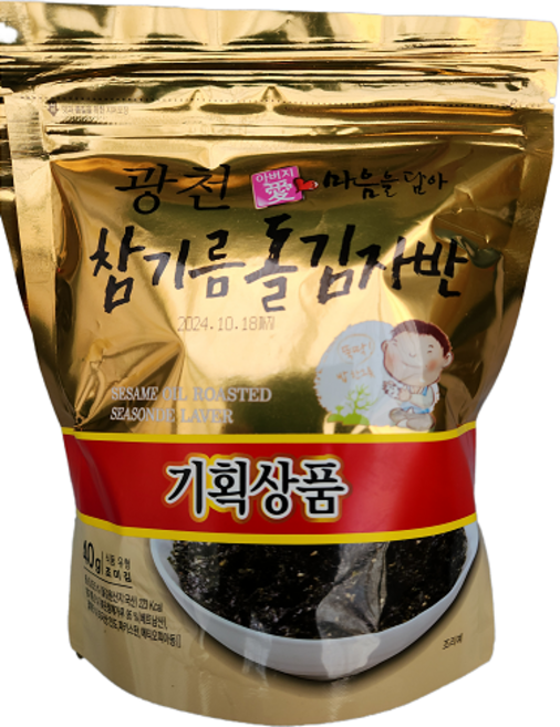 명식품본사 참기름돌김자반볶음 [소포장], 10개, 40g