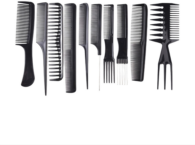 미용실 헤어빗 10종 세트 커트 염색 드라이 스타일링 빗, 1개, 10종세트