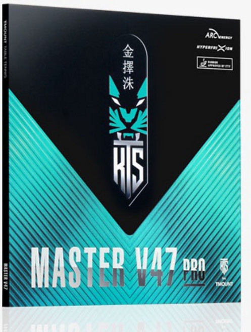 티마운트 마스터 브이47 하이텐션 핌플인 탁구 러버, 레드, 1개