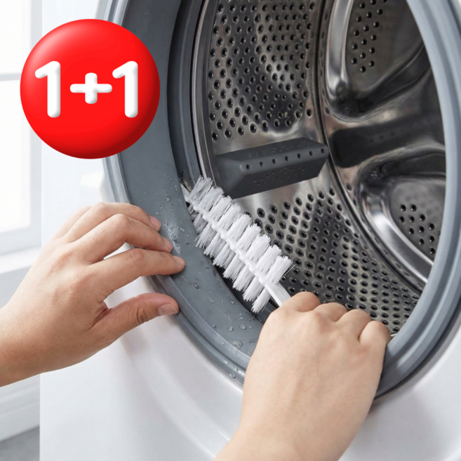 르와핏 세탁기 틈새 청소솔 고무패킹 통돌이 드럼 만능 브러쉬, 2개, 화이트