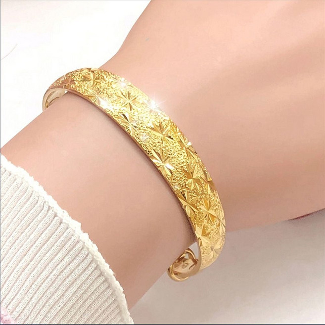 18k 특수압축도금 변색없는 여성 여자 팔찌 어라운드79m9+6vsP