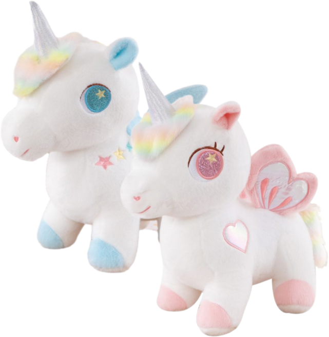 휘뚜마뚜 귀여운 무지개 대형 유니콘 말 바디필로우 인형, 1개, 러블리 핑크, 25cm