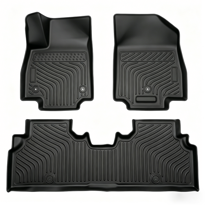 TPE 카매트 방수 논슬립 내오염 청소편리 기아 대부분 차종 호환, 검은색, 기아 EV3 2024~2026년