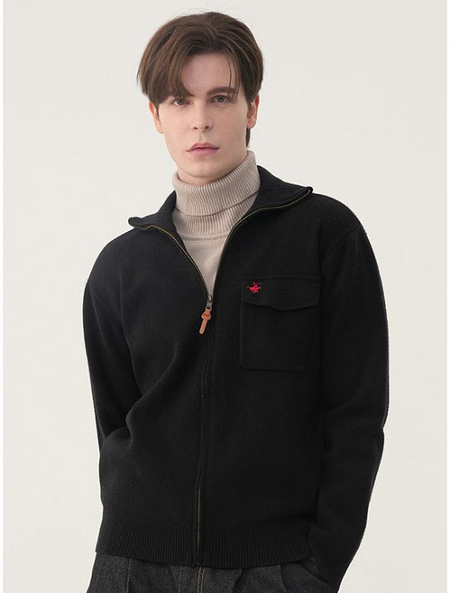 비버리힐스폴로클럽 남성 포인트포켓 니트 집업점퍼 TK823
