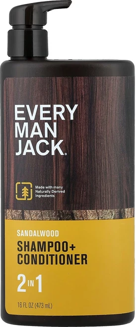 에브리맨 잭 2 in 1 샴푸 + 컨디셔너 샌달우드 향 473ml (16 fl oz) EMJ-01694 - 쿠팡