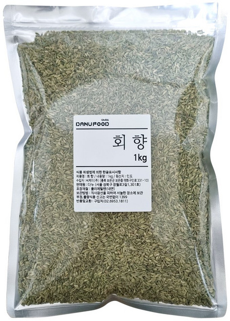 다누푸드 산미나리 씨앗 회향 펜넬 씨앗 시드 1kg, 1개