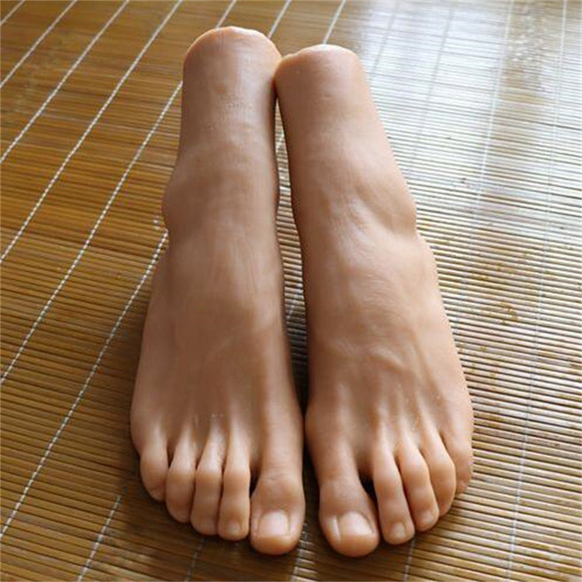 사진 가게 뼈 야드 스타킹 실리콘 보석 발 모델 실리카겔 소프트 마네킹 42 실크 남성 실제 디스플레이, RIGHT, 1개