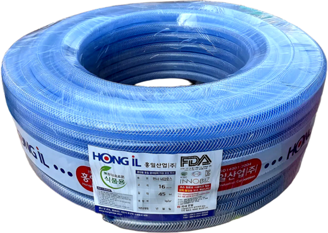 대복 식품용 고압호스 물호스 가정용 원예용 농업용 무독성 식용호스 편사호스 16미리 45미터, 1개
